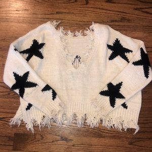 Distressed sweater